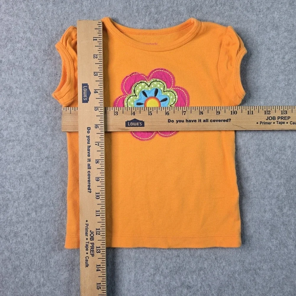 Carter's Orange Flower Shirt & Floral Skort Set Toddler Girl 24M Summer‎ Casual - Picture 5 of 15